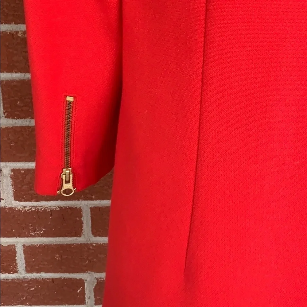 J Crew zippered red dress
